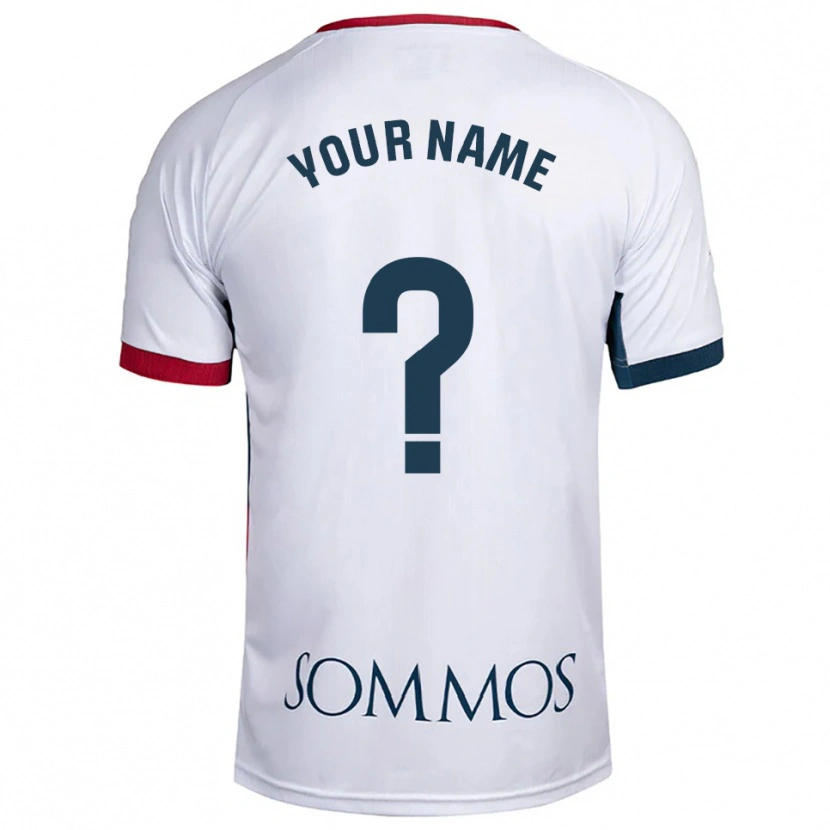 Danxen Homme Maillot Votre Nom #0 Blanc Rouge Tenues Extérieur 2025/26 T-Shirt