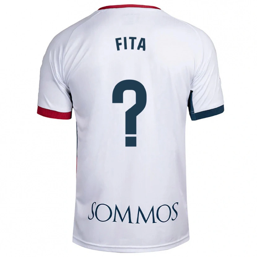 Danxen Homme Maillot Álex Fita #0 Blanc Rouge Tenues Extérieur 2025/26 T-Shirt