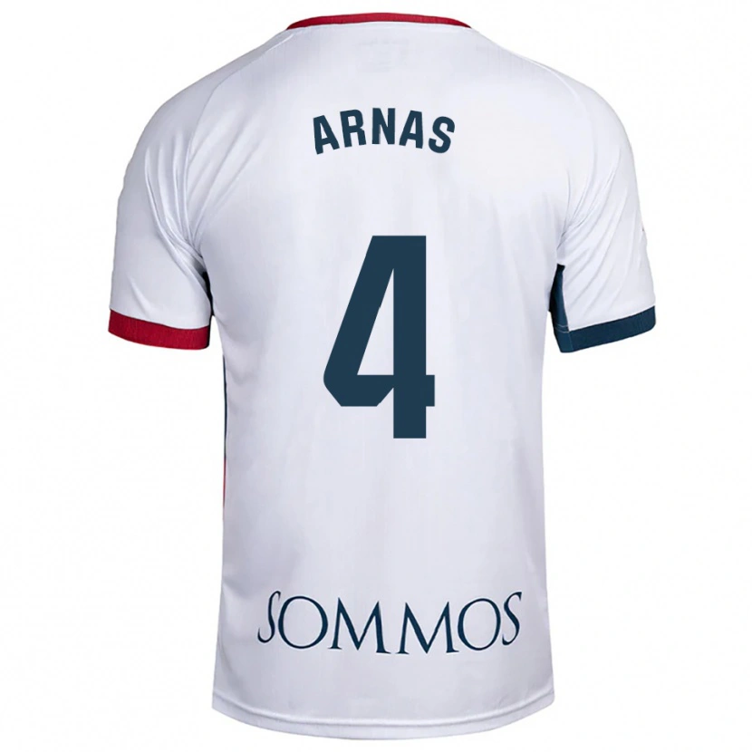 Danxen Homme Maillot Iris Arnas #4 Blanc Rouge Tenues Extérieur 2025/26 T-Shirt