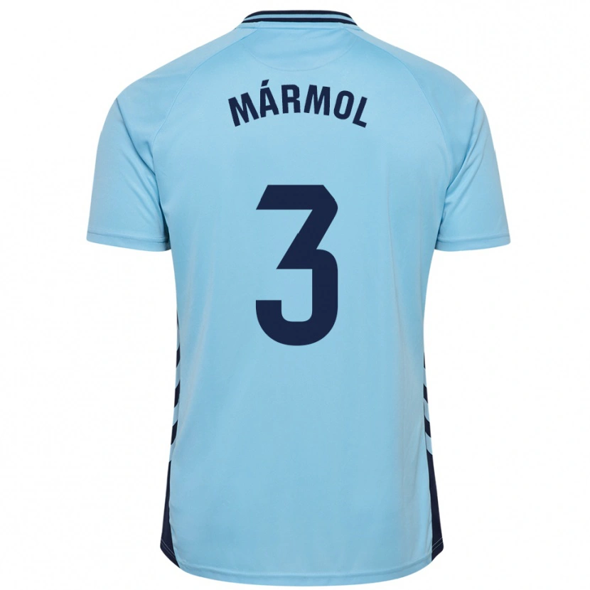 Danxen Homme Maillot Mika Mármol #3 Bleu Ciel Tenues Extérieur 2025/26 T-Shirt