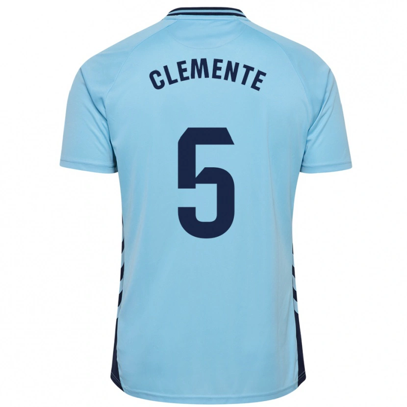 Danxen Homme Maillot Enrique Clemente #5 Bleu Ciel Tenues Extérieur 2025/26 T-Shirt