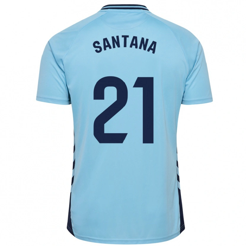 Danxen Homme Maillot Yadam Santana #21 Bleu Ciel Tenues Extérieur 2025/26 T-Shirt