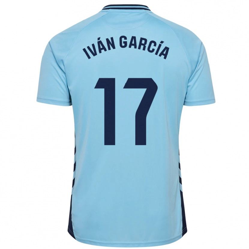 Danxen Homme Maillot Iván García #17 Bleu Ciel Tenues Extérieur 2025/26 T-Shirt