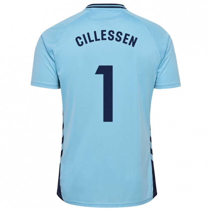 Danxen Homme Maillot Jasper Cillessen #1 Bleu Ciel Tenues Extérieur 2025/26 T-Shirt