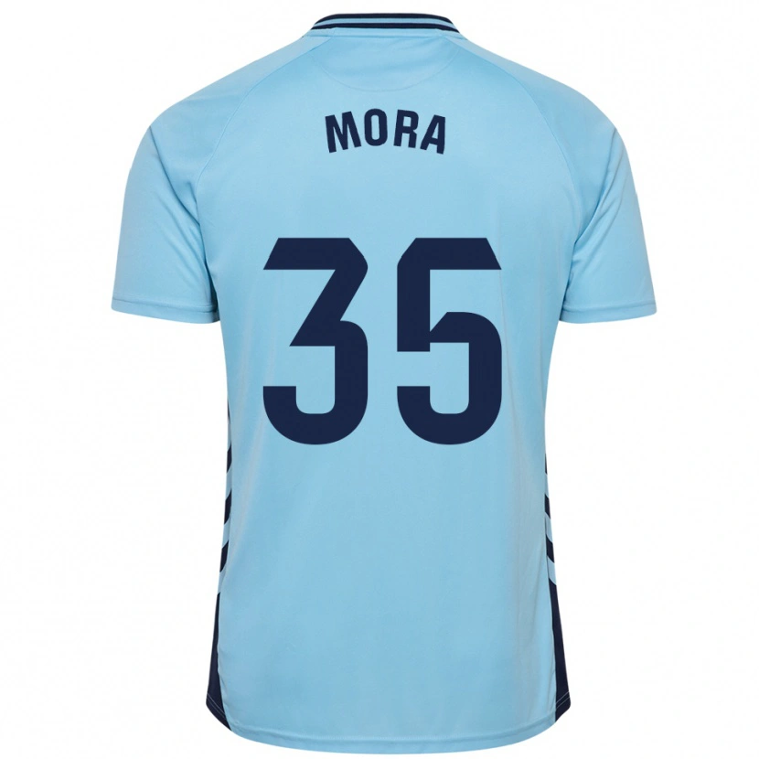 Danxen Homme Maillot Israel Mora #35 Bleu Ciel Tenues Extérieur 2025/26 T-Shirt