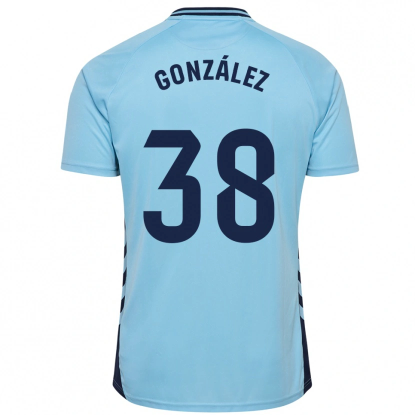 Danxen Homme Maillot Josito González #38 Bleu Ciel Tenues Extérieur 2025/26 T-Shirt