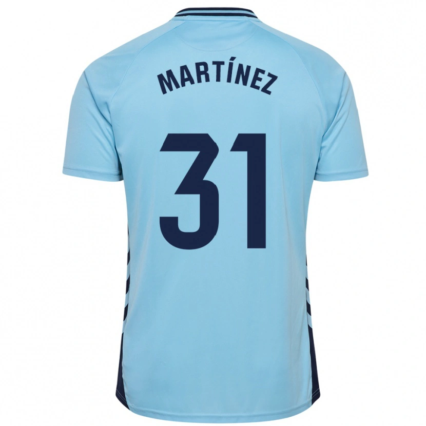 Danxen Homme Maillot Ian Martínez #31 Bleu Ciel Tenues Extérieur 2025/26 T-Shirt