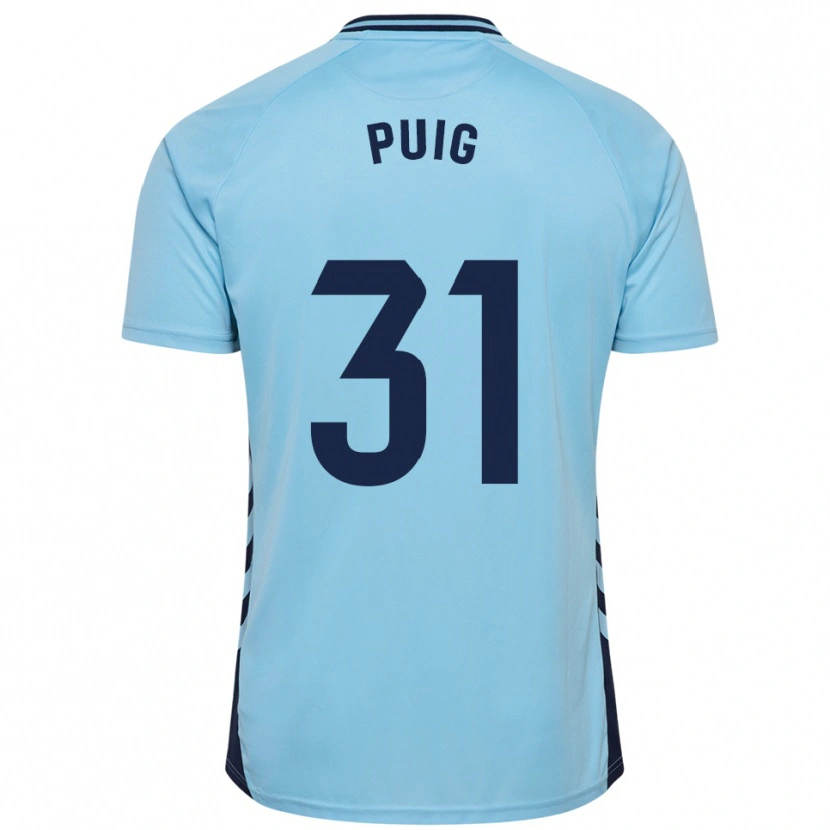 Danxen Homme Maillot Victor Puig #31 Bleu Ciel Tenues Extérieur 2025/26 T-Shirt