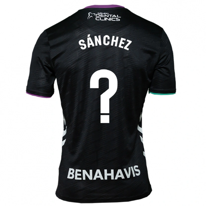 Danxen Homme Maillot Álvaro Sánchez #0 Noir Violet Vert Tenues Extérieur 2025/26 T-Shirt