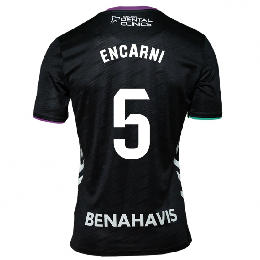 Danxen Homme Maillot Encarni Carneros #5 Noir Violet Vert Tenues Extérieur 2025/26 T-Shirt