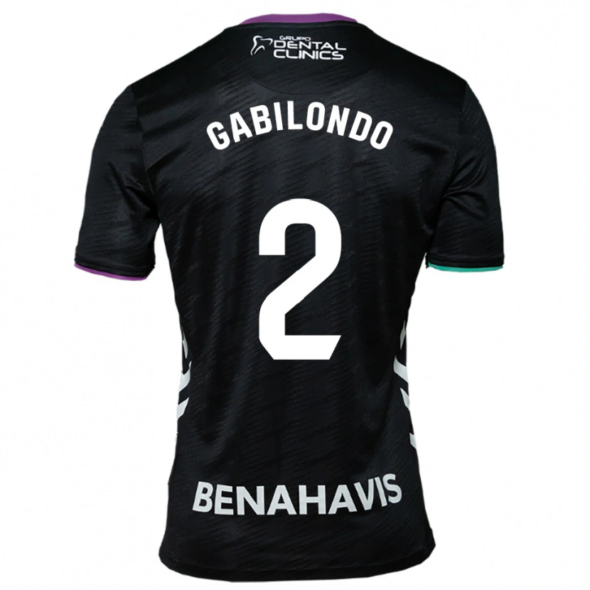 Danxen Homme Maillot Jokin Gabilondo #2 Noir Violet Vert Tenues Extérieur 2025/26 T-Shirt