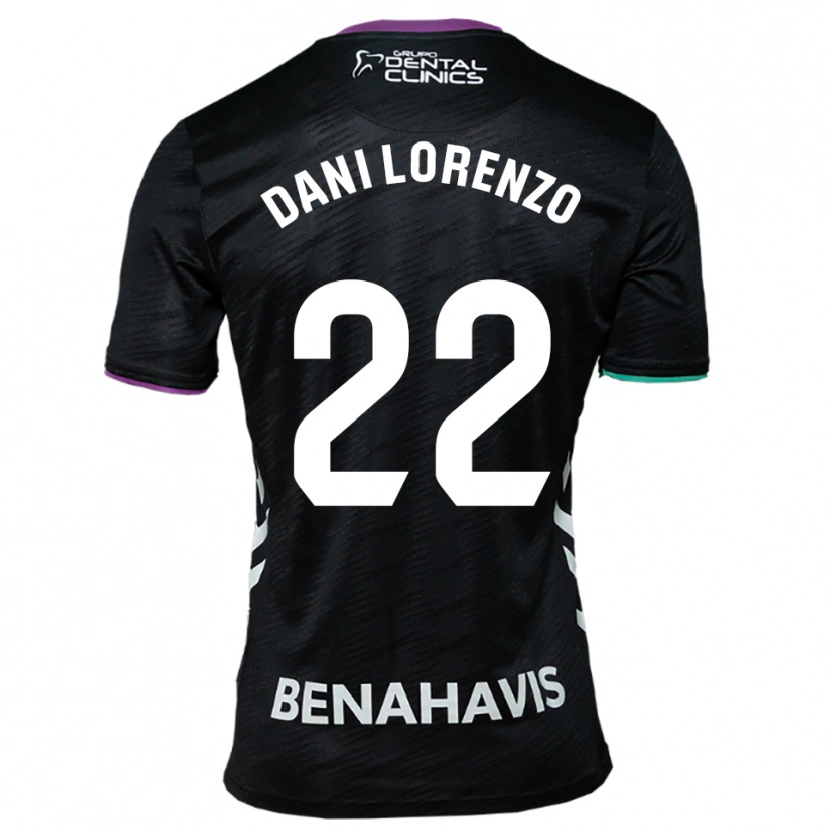 Danxen Homme Maillot Dani Lorenzo #22 Noir Violet Vert Tenues Extérieur 2025/26 T-Shirt