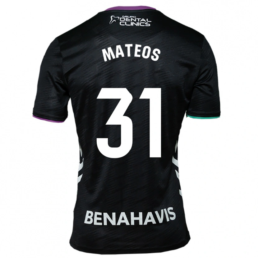 Danxen Homme Maillot Álex Mateos #31 Noir Violet Vert Tenues Extérieur 2025/26 T-Shirt