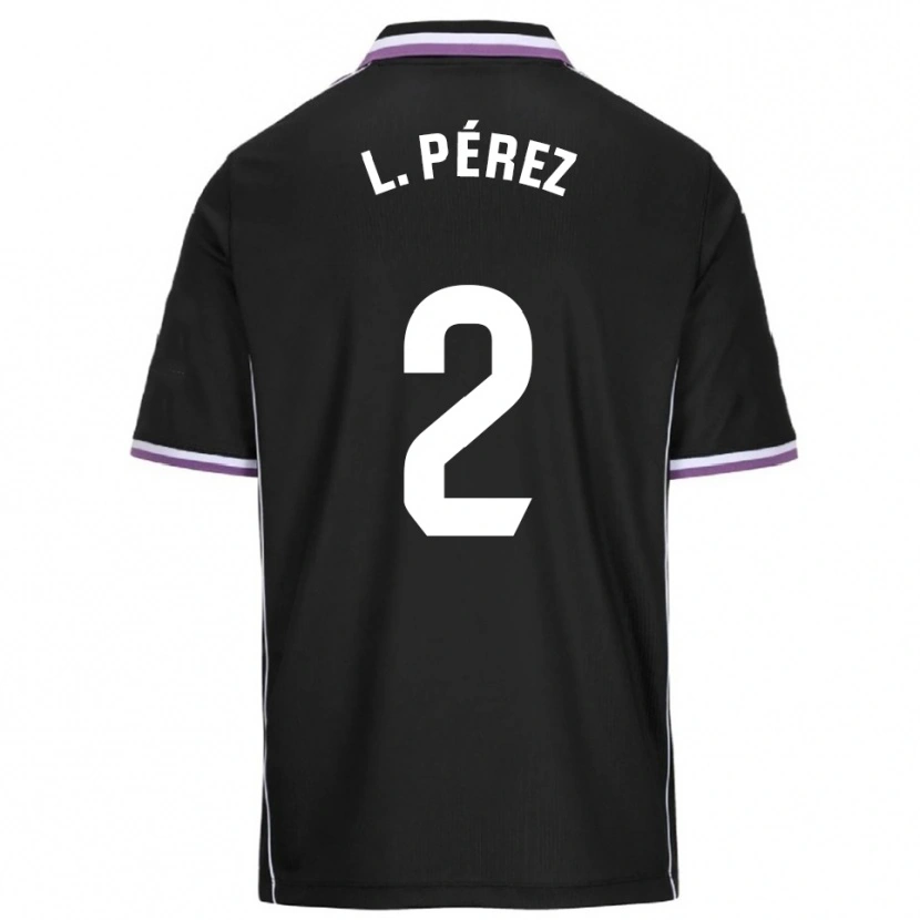 Danxen Homme Maillot Luis Pérez #2 Violet Noir Tenues Extérieur 2025/26 T-Shirt