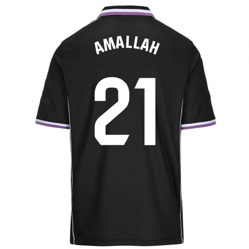 Danxen Homme Maillot Selim Amallah #21 Violet Noir Tenues Extérieur 2025/26 T-Shirt