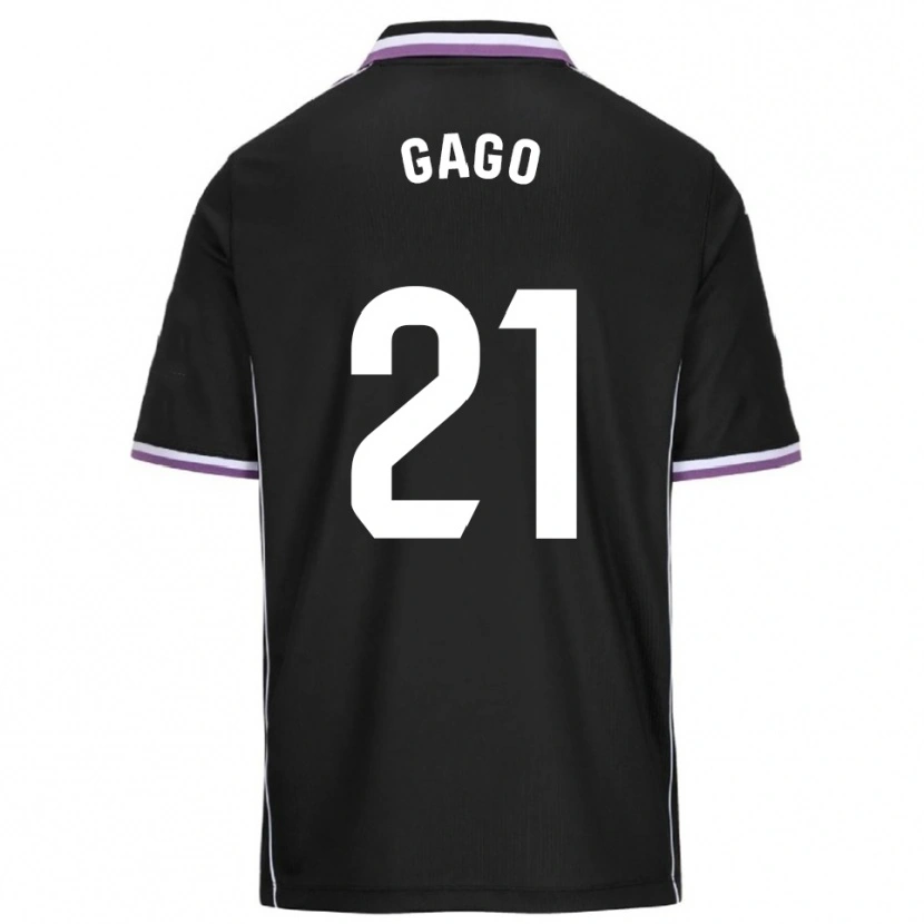 Danxen Homme Maillot Lucía Gago Sánchez #21 Violet Noir Tenues Extérieur 2025/26 T-Shirt