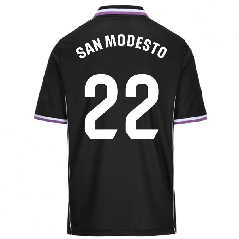 Danxen Homme Maillot Hugo San Modesto #22 Violet Noir Tenues Extérieur 2025/26 T-Shirt