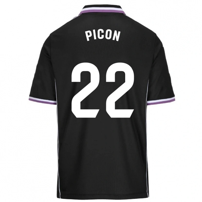 Danxen Homme Maillot Pablo Picón #22 Violet Noir Tenues Extérieur 2025/26 T-Shirt