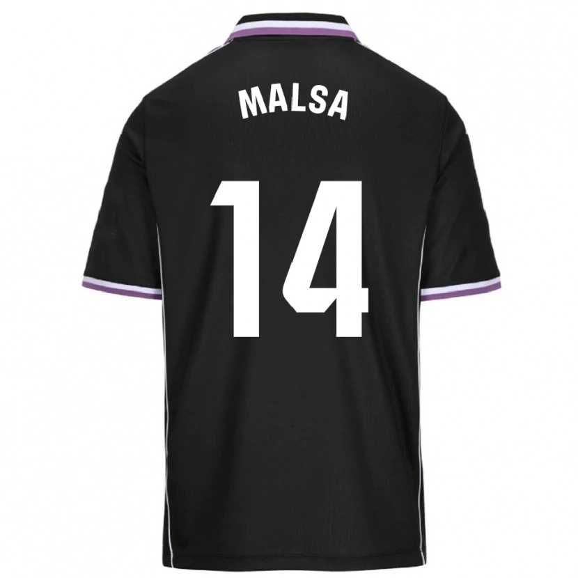 Danxen Homme Maillot Mickaël Malsa #14 Violet Noir Tenues Extérieur 2025/26 T-Shirt
