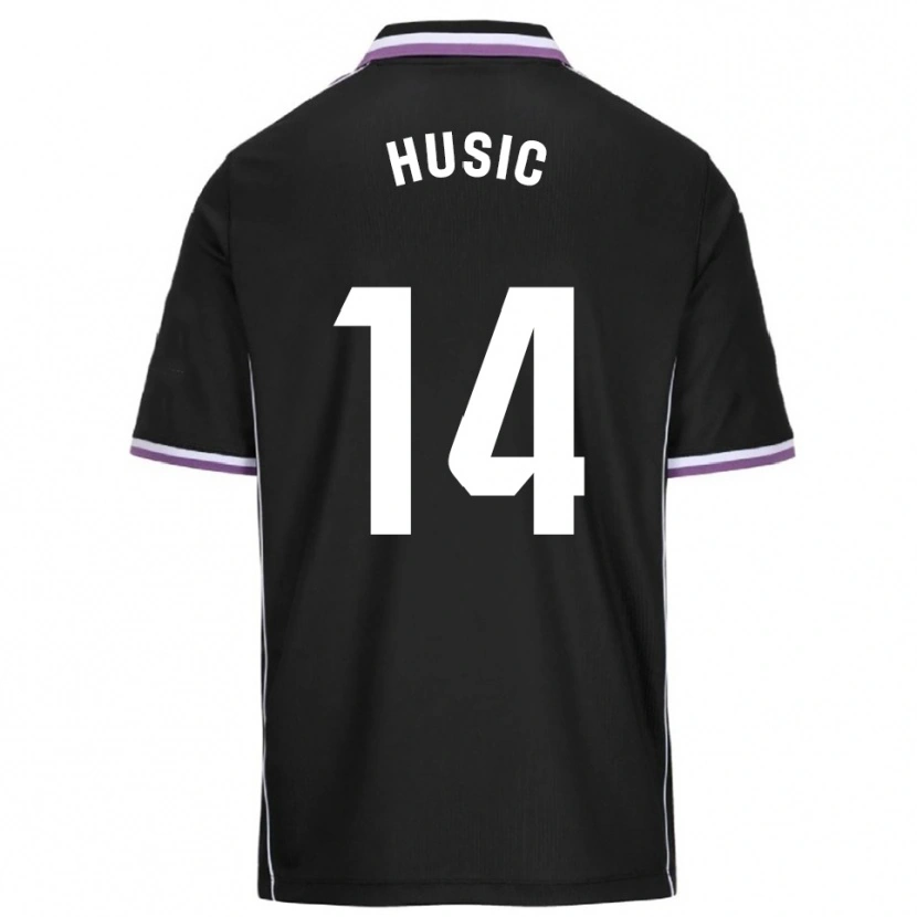 Danxen Homme Maillot Salih Husic #14 Violet Noir Tenues Extérieur 2025/26 T-Shirt