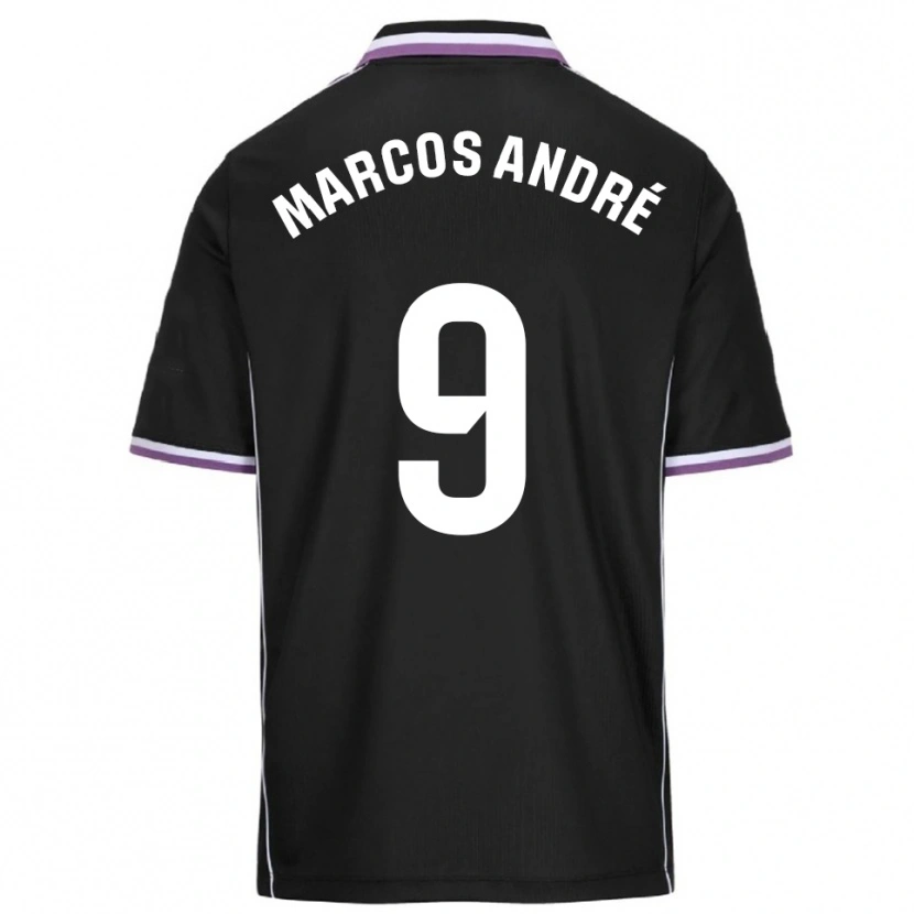 Danxen Homme Maillot Marcos André #9 Violet Noir Tenues Extérieur 2025/26 T-Shirt
