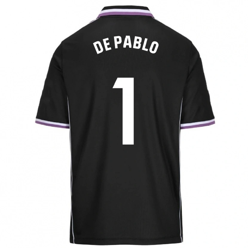 Danxen Homme Maillot Álvaro De Pablo #1 Violet Noir Tenues Extérieur 2025/26 T-Shirt