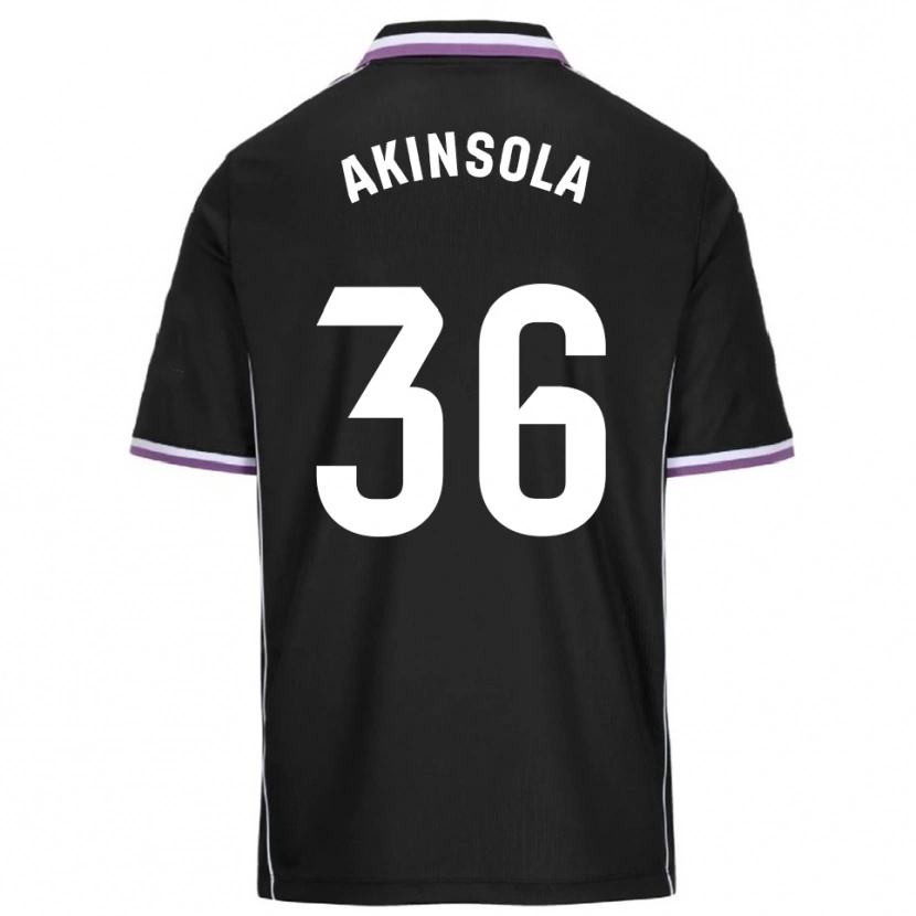 Danxen Homme Maillot Tunde Akinsola #36 Violet Noir Tenues Extérieur 2025/26 T-Shirt