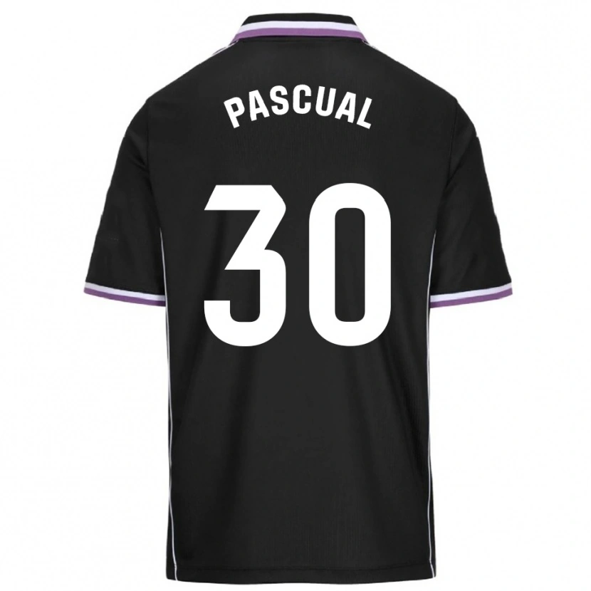 Danxen Homme Maillot Adrián Pascual #30 Violet Noir Tenues Extérieur 2025/26 T-Shirt