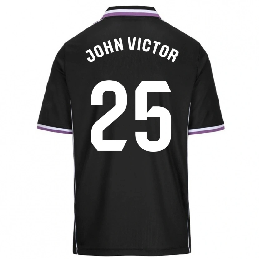Danxen Homme Maillot John Victor #25 Violet Noir Tenues Extérieur 2025/26 T-Shirt