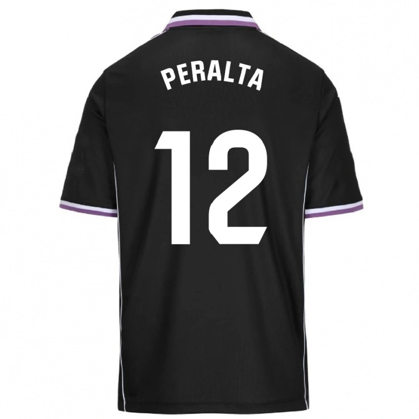 Danxen Homme Maillot Fernando Peralta #12 Violet Noir Tenues Extérieur 2025/26 T-Shirt