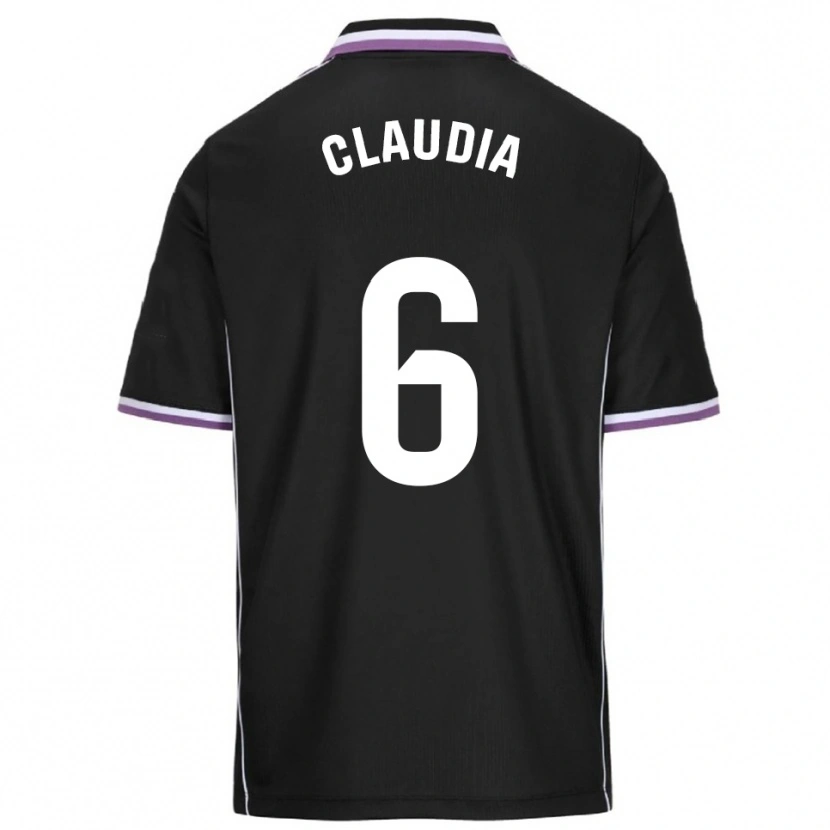 Danxen Homme Maillot Claudia Gómez Villagrá #6 Violet Noir Tenues Extérieur 2025/26 T-Shirt