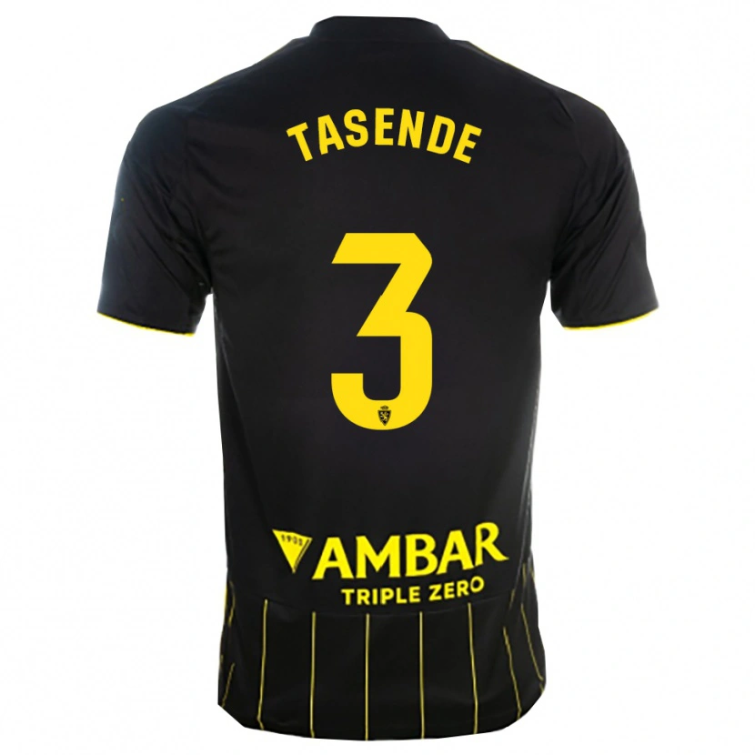 Danxen Homme Maillot Dani Tasende #3 Noir Jaune Tenues Extérieur 2025/26 T-Shirt