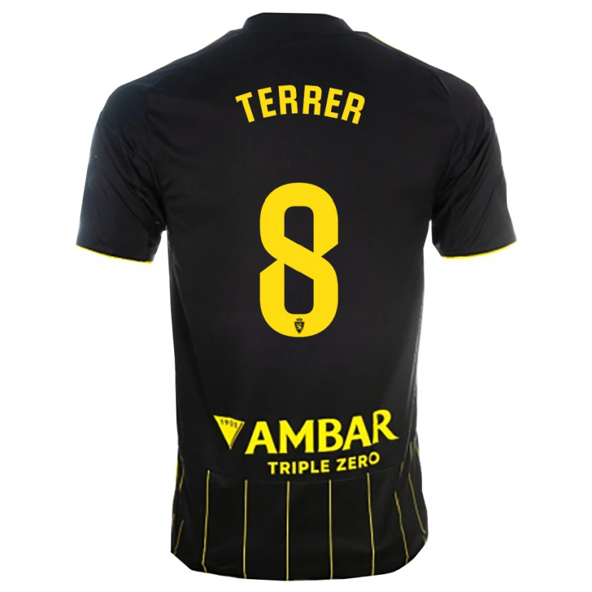 Danxen Homme Maillot Lucas Terrer #8 Noir Jaune Tenues Extérieur 2025/26 T-Shirt