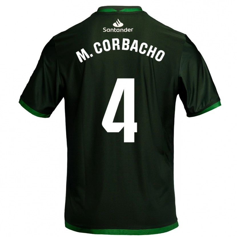 Danxen Homme Maillot María Corbacho Carrero #4 Vert Foncé Tenues Extérieur 2025/26 T-Shirt