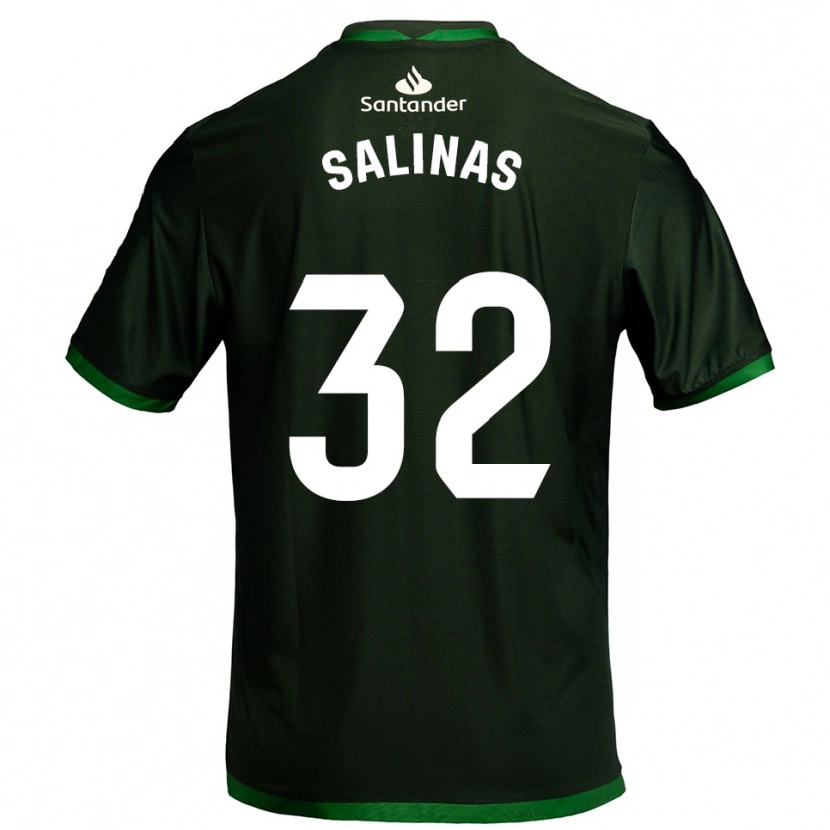 Danxen Homme Maillot Jorge Salinas #32 Vert Foncé Tenues Extérieur 2025/26 T-Shirt