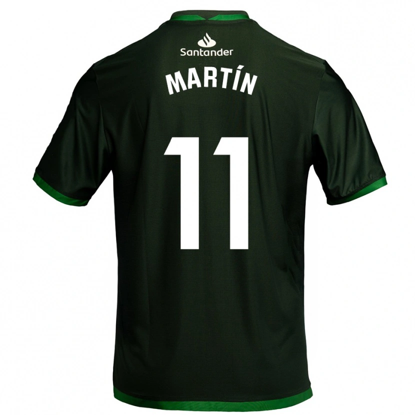 Danxen Homme Maillot Andrés Martín #11 Vert Foncé Tenues Extérieur 2025/26 T-Shirt