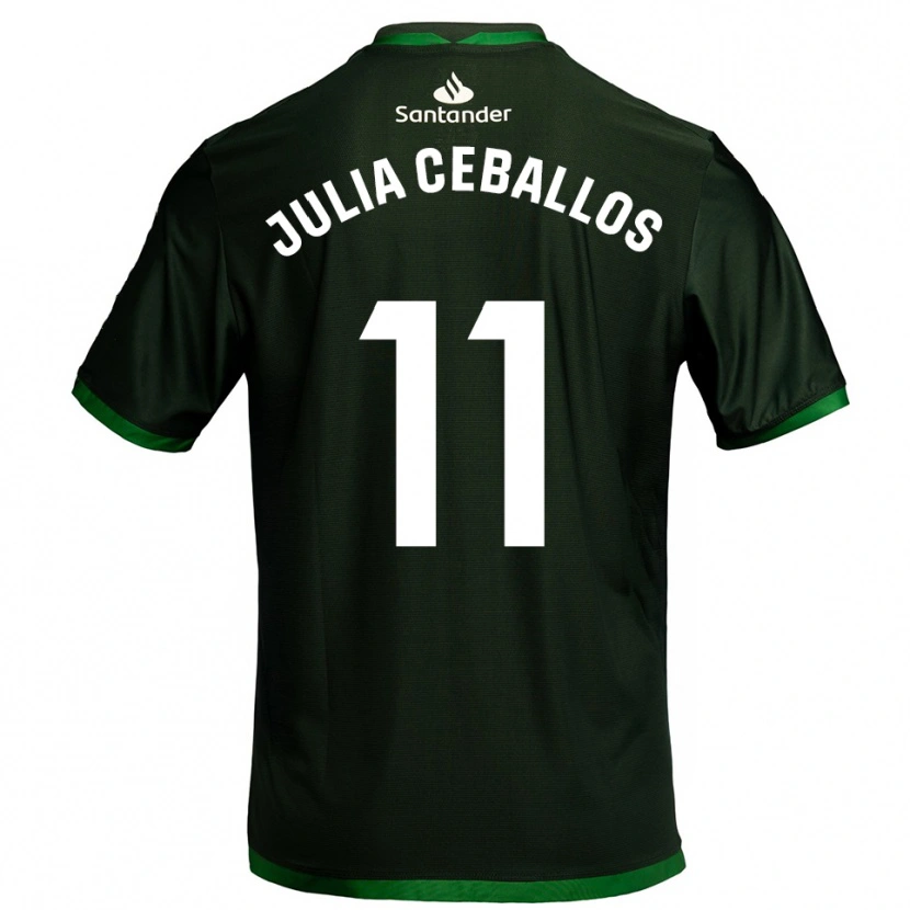 Danxen Homme Maillot Julia Ceballos Carrancio #11 Vert Foncé Tenues Extérieur 2025/26 T-Shirt
