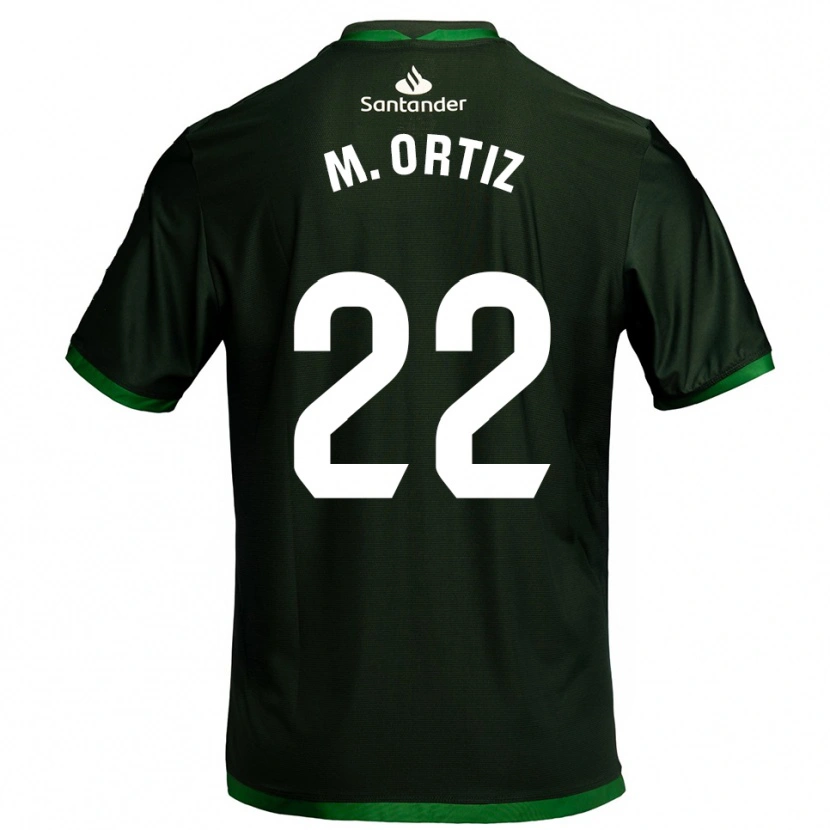 Danxen Homme Maillot María Ortiz Heras #22 Vert Foncé Tenues Extérieur 2025/26 T-Shirt