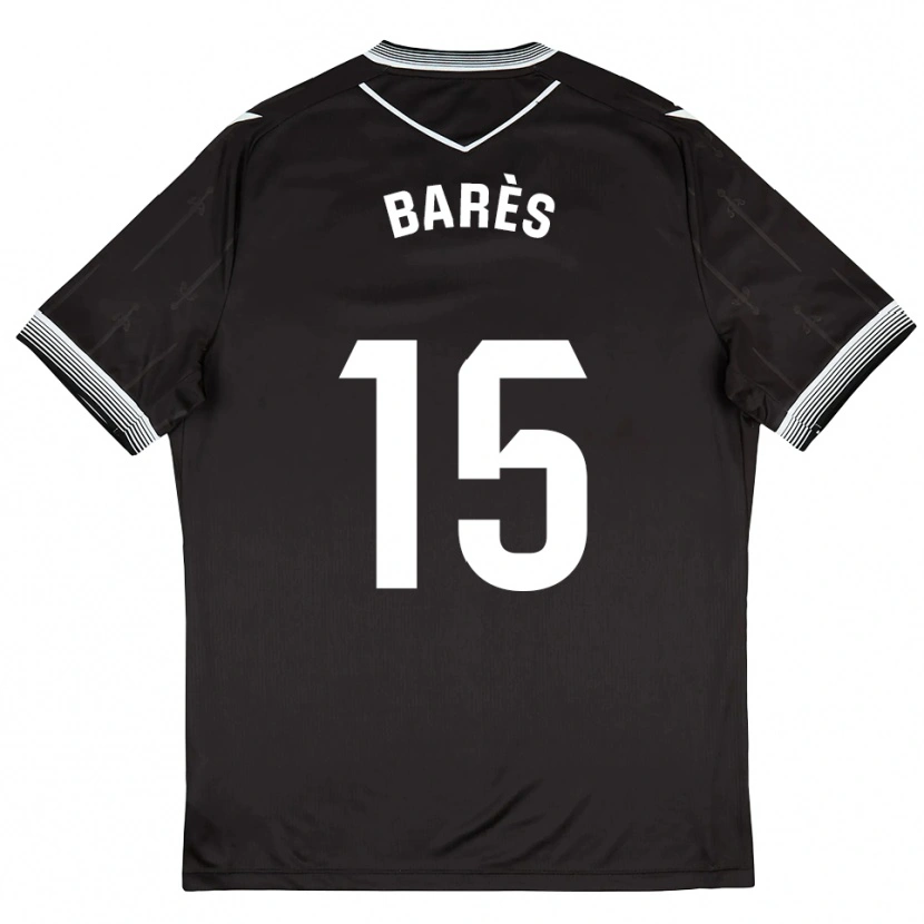 Danxen Homme Maillot Gabriel Barès #15 Noir Blanc Tenues Extérieur 2025/26 T-Shirt