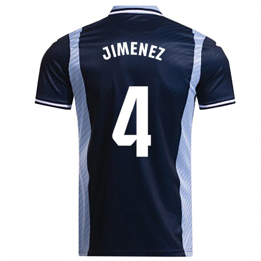 Danxen Homme Maillot Álex Jiménez #4 Marine Bleu Ciel Tenues Extérieur 2025/26 T-Shirt