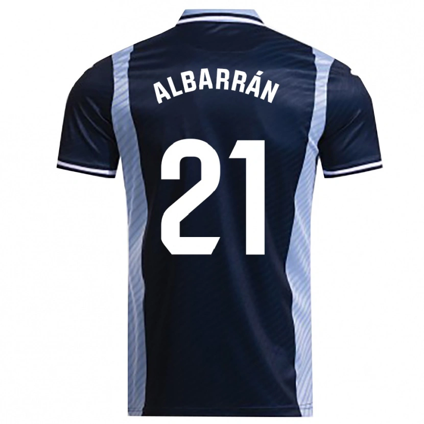 Danxen Homme Maillot Carlos Albarrán #21 Marine Bleu Ciel Tenues Extérieur 2025/26 T-Shirt