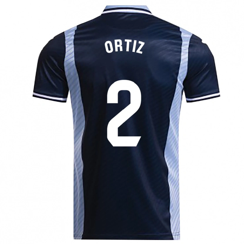 Danxen Homme Maillot Pedro Ortiz #2 Marine Bleu Ciel Tenues Extérieur 2025/26 T-Shirt