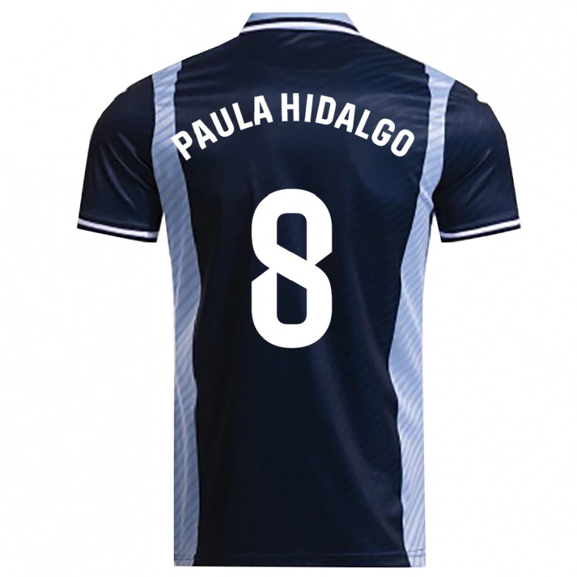 Danxen Homme Maillot Paula Hidalgo Gutiérrez #8 Marine Bleu Ciel Tenues Extérieur 2025/26 T-Shirt