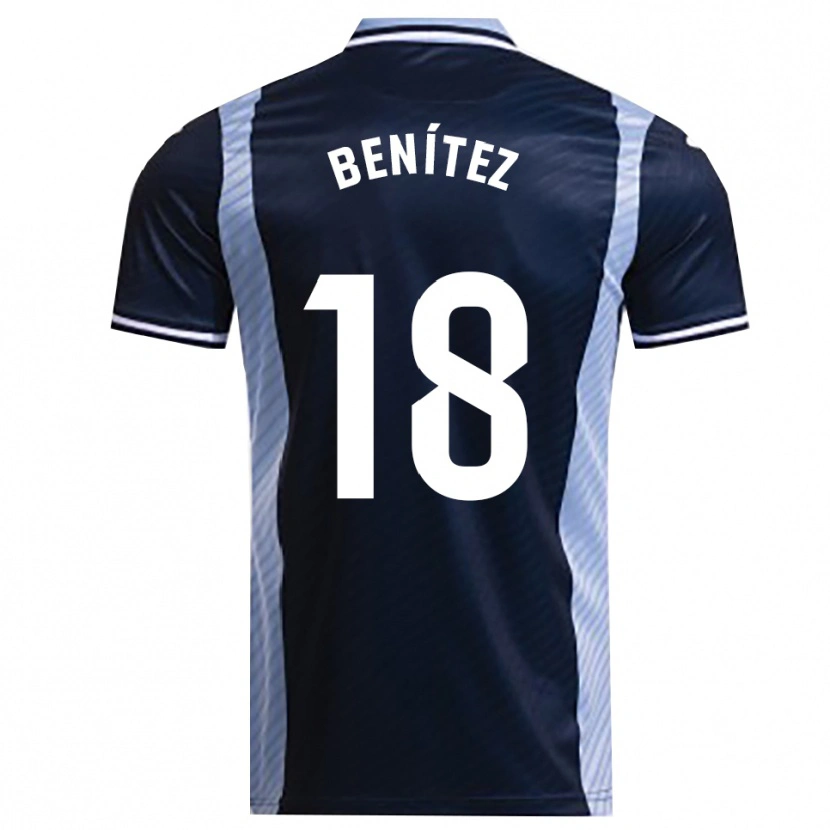 Danxen Homme Maillot Paco Benítez #18 Marine Bleu Ciel Tenues Extérieur 2025/26 T-Shirt