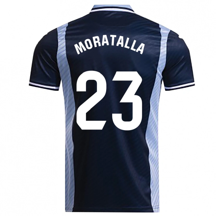 Danxen Homme Maillot Gonzalo Moratalla #23 Marine Bleu Ciel Tenues Extérieur 2025/26 T-Shirt