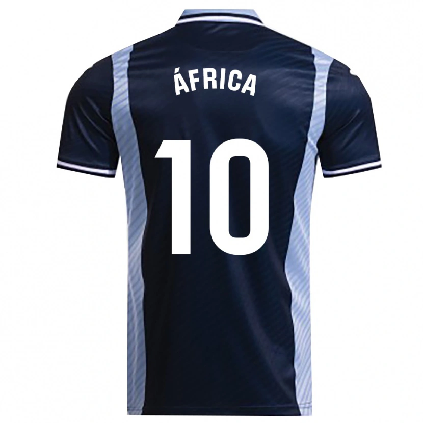 Danxen Homme Maillot África Roldán Ramirez #10 Marine Bleu Ciel Tenues Extérieur 2025/26 T-Shirt