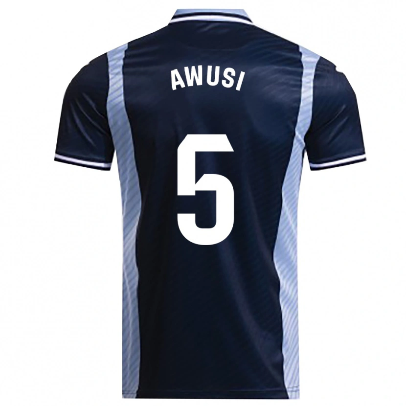 Danxen Homme Maillot Wisdom Awusi #5 Marine Bleu Ciel Tenues Extérieur 2025/26 T-Shirt