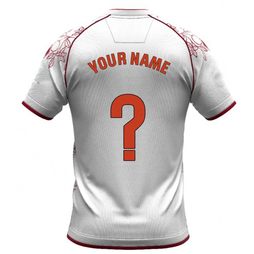 Danxen Homme Maillot Votre Nom #0 Blanc Bourgogne Tenues Extérieur 2025/26 T-Shirt