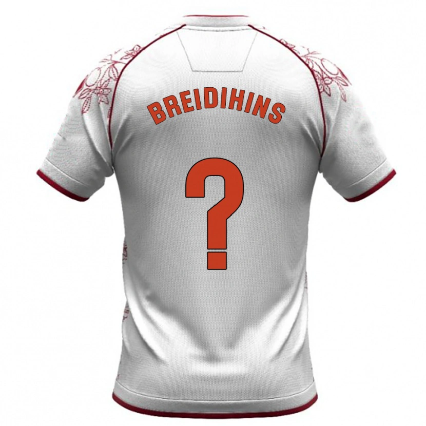 Danxen Homme Maillot Kirils Bredihins #0 Blanc Bourgogne Tenues Extérieur 2025/26 T-Shirt