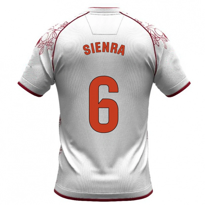 Danxen Homme Maillot Agustín Sienra #6 Blanc Bourgogne Tenues Extérieur 2025/26 T-Shirt
